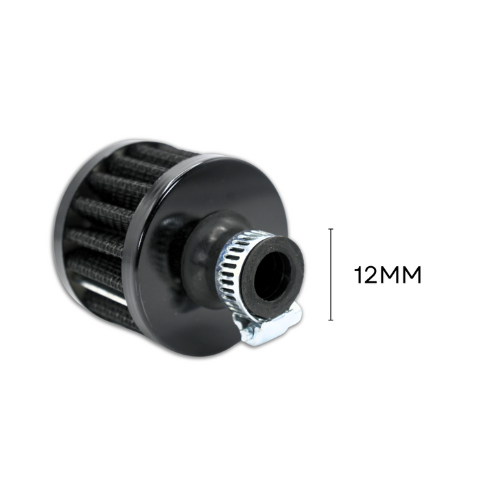 Black 12MM Valve Cover Breather Vent Filter Bottom