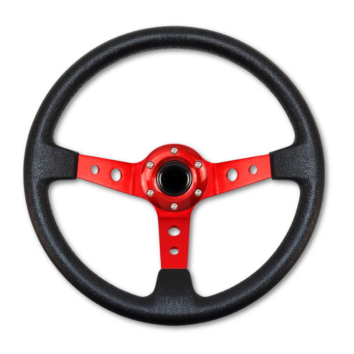Red Deep Dish Racing Steering Wheel