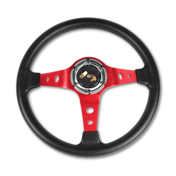 Red Deep Dish Racing Steering Wheel Back