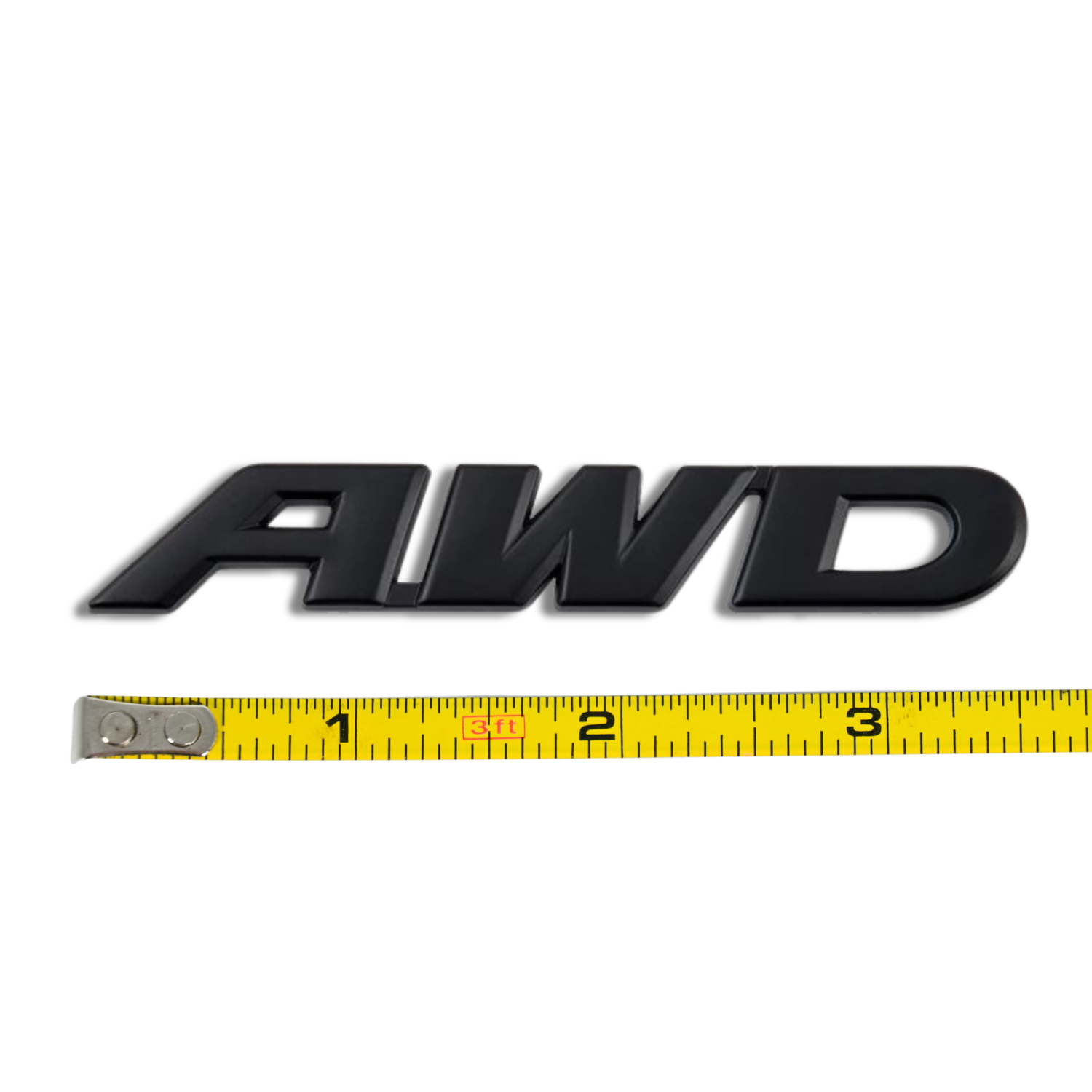 Black AWD Emblem Dimensions