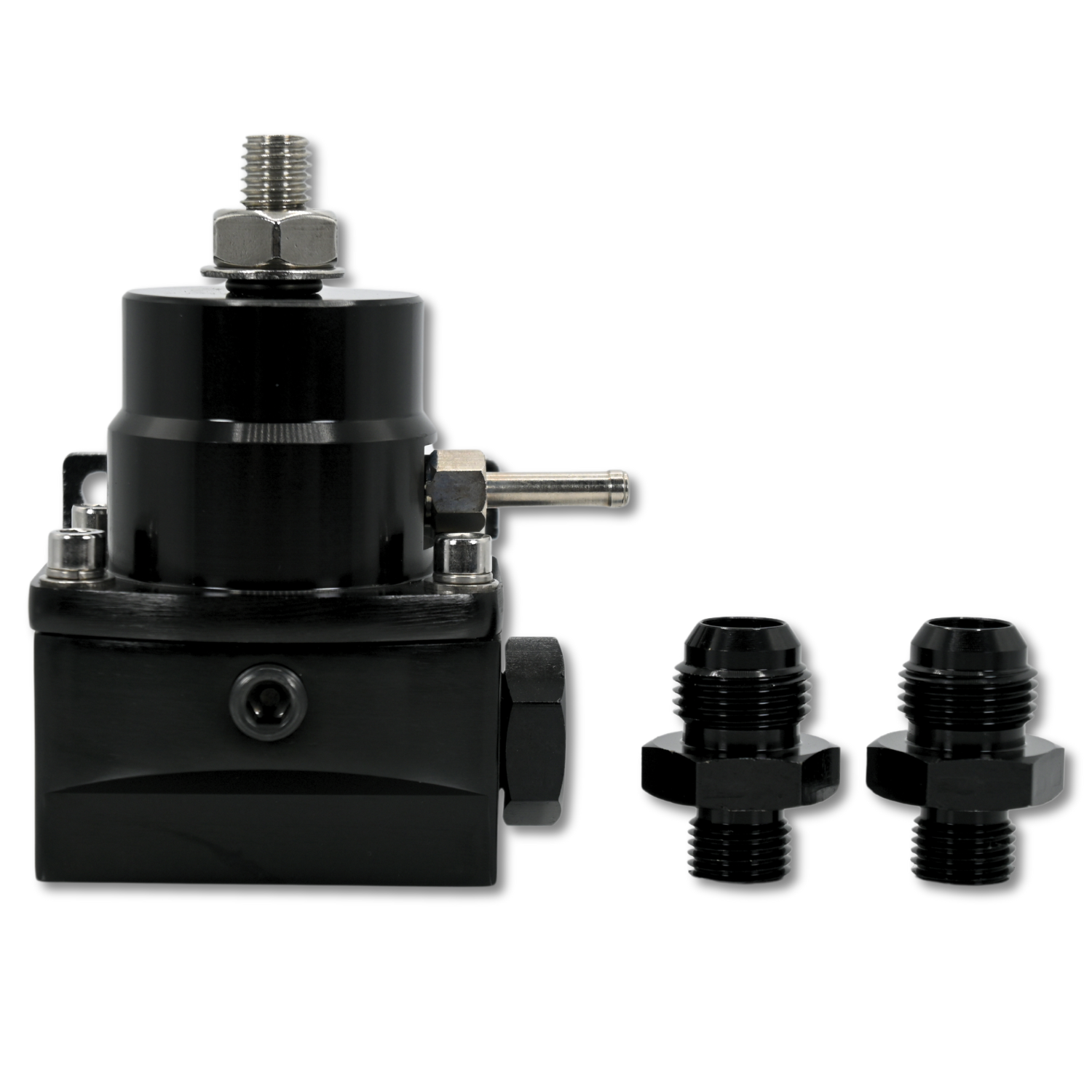 Black Adjustable Fuel Pressure Regulator Fittings