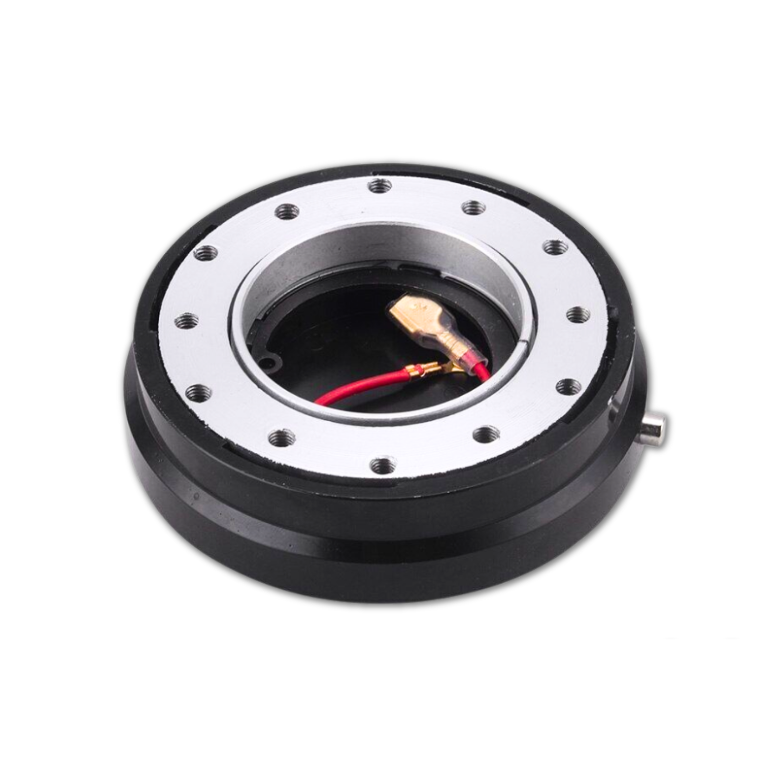 Black Slim Thin Steering Wheel Quick Release Adapter
