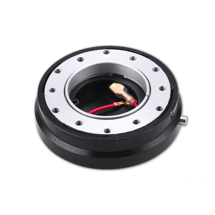 Black Slim Thin Steering Wheel Quick Release Adapter