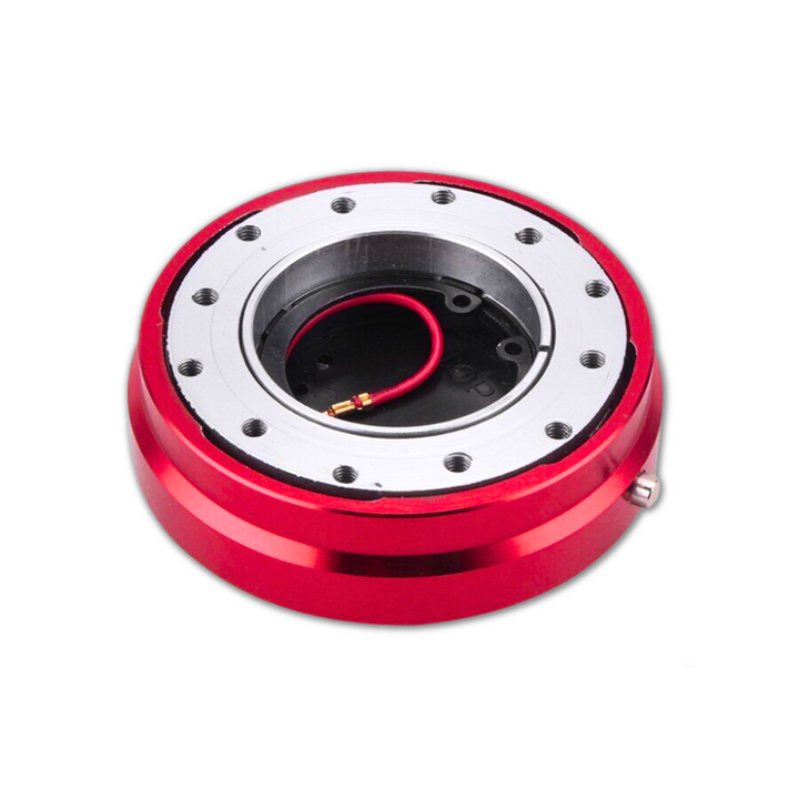 Red Slim Thin Steering Wheel Quick Release Adapter