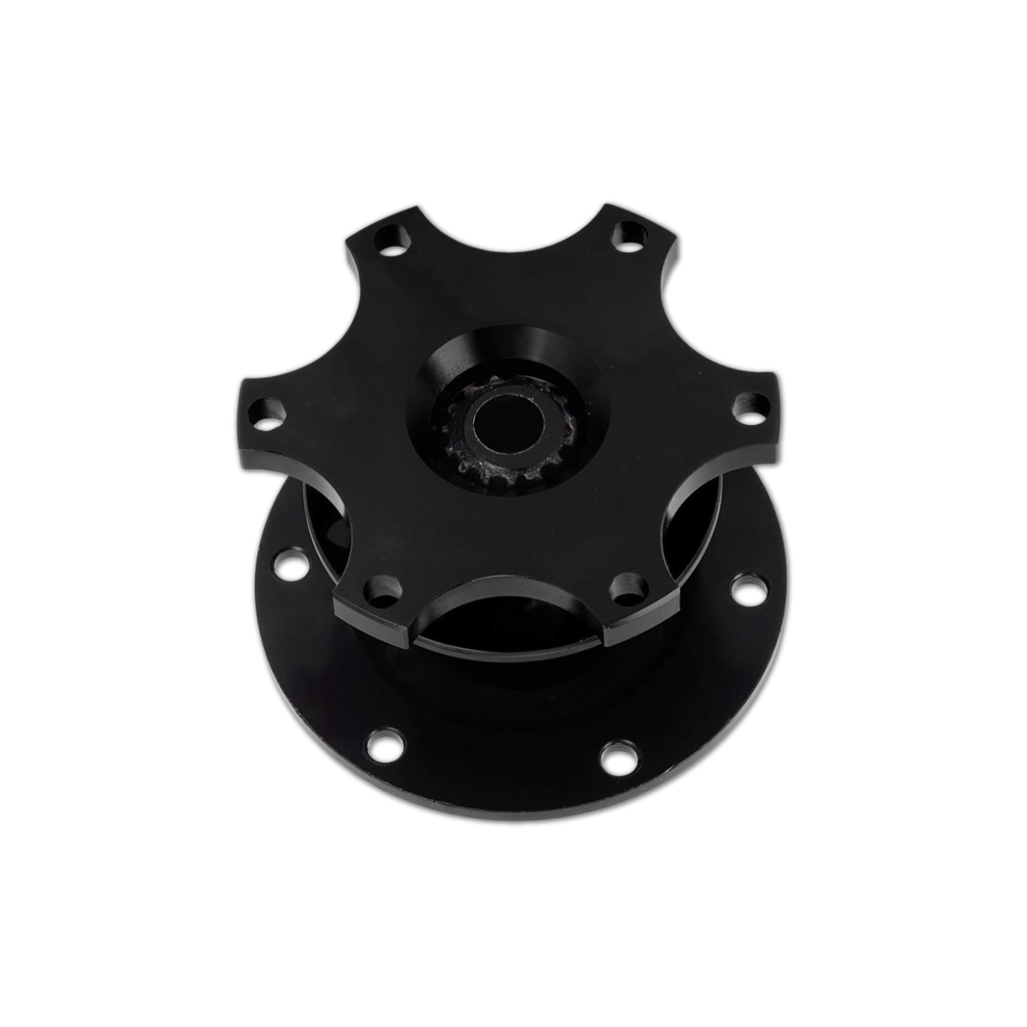 Black Spline Racing Steering Wheel Quick Release Adapter