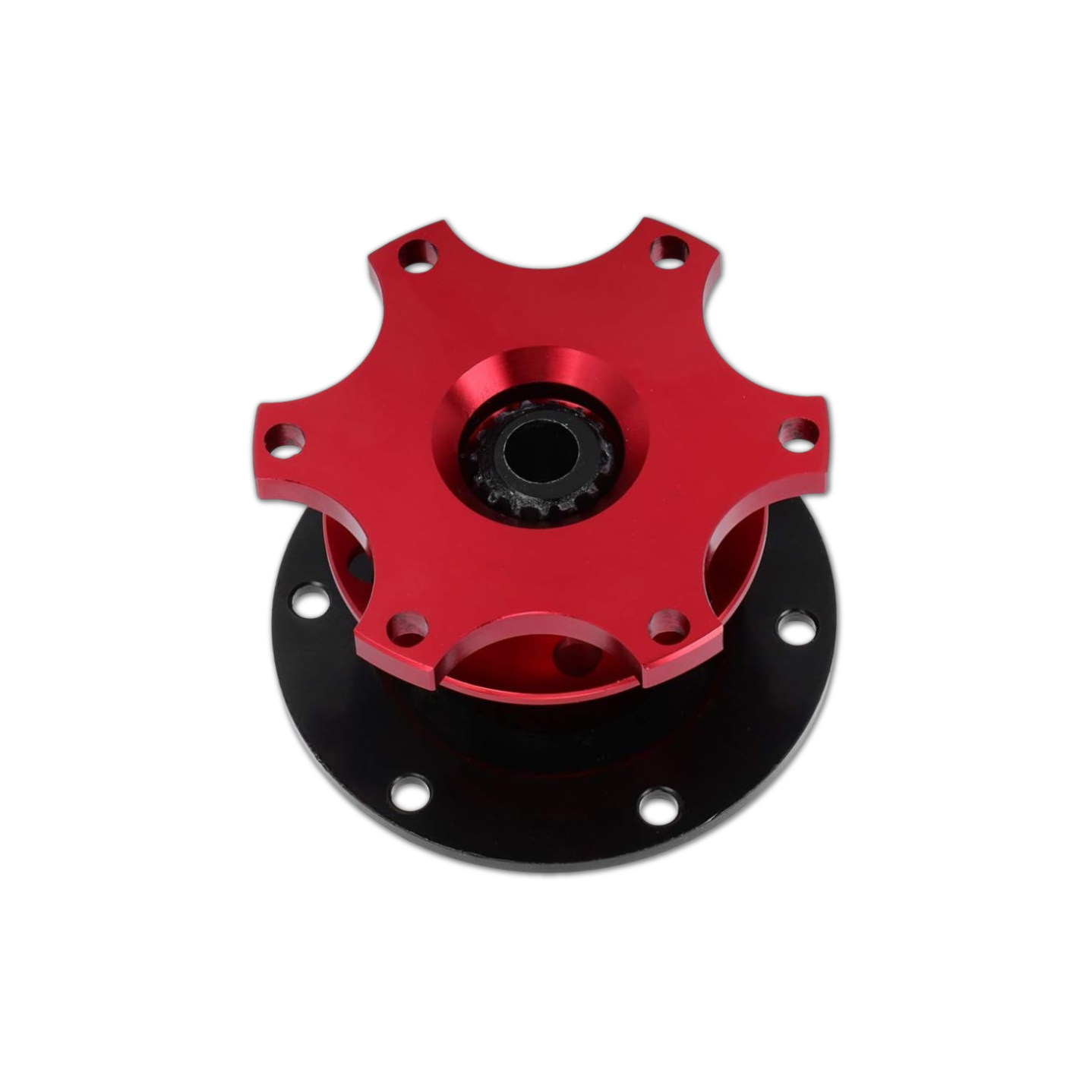 Red Spline Racing Steering Wheel Quick Release Adapter