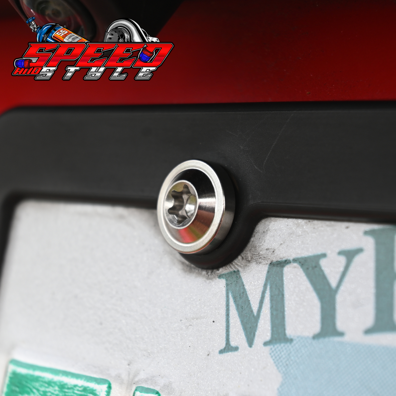 Titanium License Plate Anti Theft Dress Up Bolts