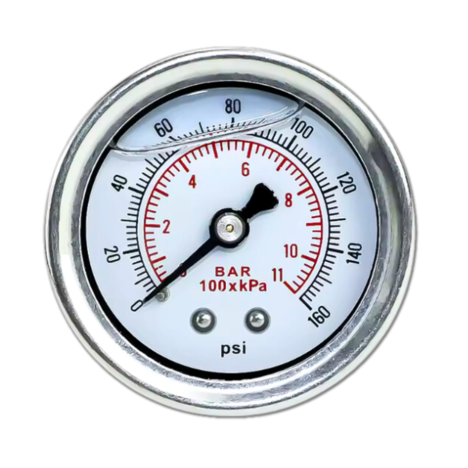 White Fuel Pressure Gauge